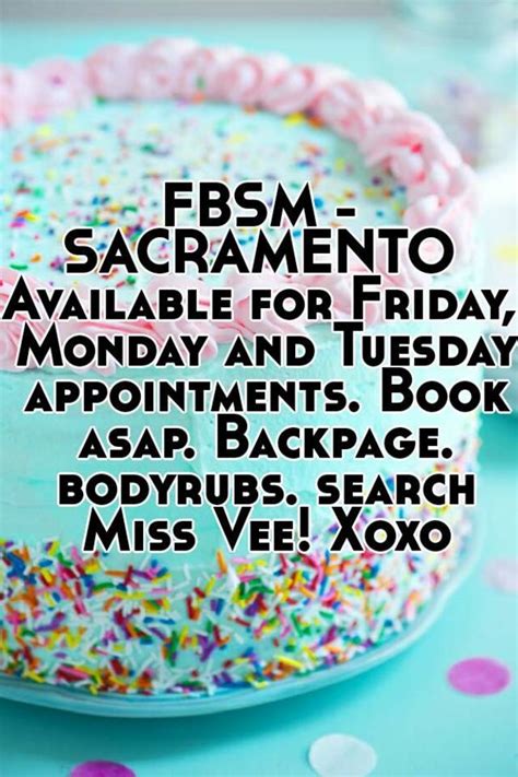 LocalBodyRubs is your 1 body rub and massage parlor locator in Sacramento. . Fbsm sac